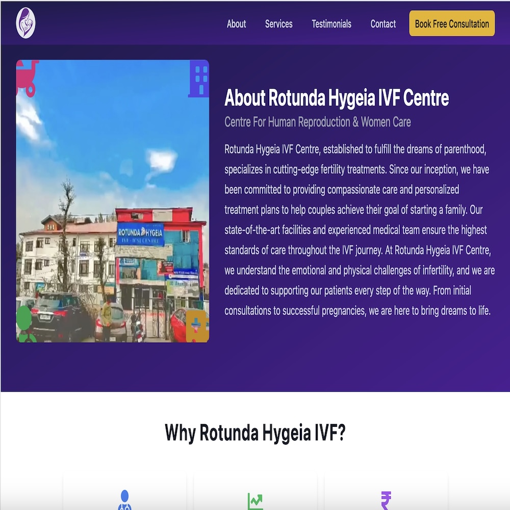 Rotunda Hygeia IVF ICSI Center Gets a Modern React Website